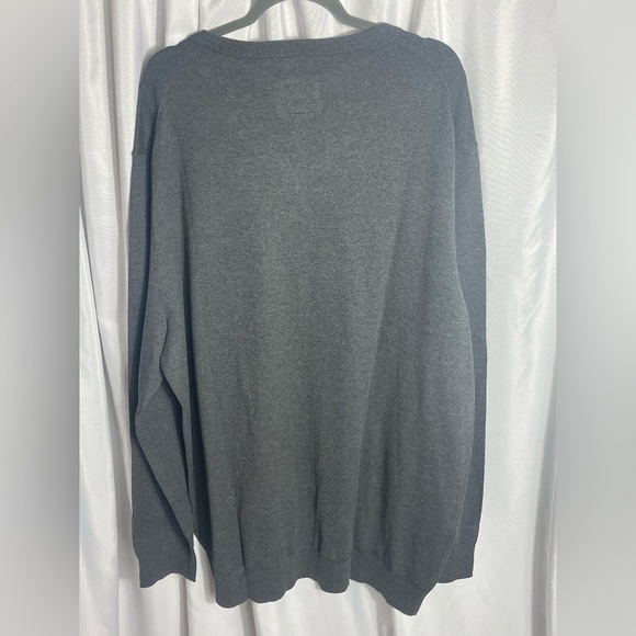 St. John’s Bay Men's Big and Tall Size 4XLT Gray V-Neck Sweater NWT - Picture 4 of 7